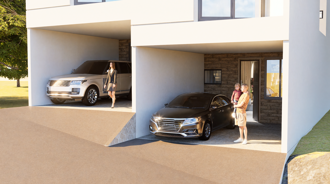 Casa Duplex - Vista Lateral